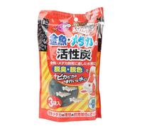 Medio Filtrante de Carbón Activado para Pecera, Carbón de Cáscara, Ambiente Saludable para Peces, Ideal para Purificación de Agua (3 Bolsas de Malla)