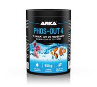Medio filtrante de hidróxido de Hierro - ARKA Phos-out 4 Granulado 1000 ml / 550 g - Reduce fosfatos, silicatos y compuestos orgánicos - pH Neutro - Dulce y Salado - Incluye Bolsa de Filtro