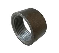 Medio manguito de acero Atusa negro - Manguito de soldadura de acero ST 37-2, ideal para instalar posteriormente una rosca en tubos (1 pulgada x 20 mm)