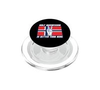 Medio Noruego es Mejor Que Ninguno Noruega PopSockets PopGrip para MagSafe