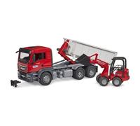 Medio Obra Bruder Man Camión Tgs Con Contenedor Y Rascador Schae , Modelo 03767