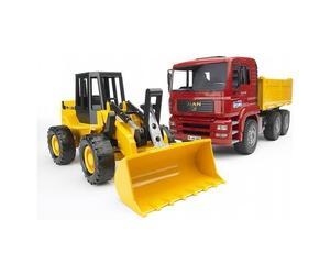 Medio Obra Bruder Man Set Dumper Camión Y Rascador 1:16 , Modelo 02752 , para