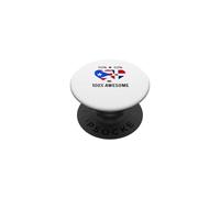 Medio Puerto Rico Medio Dominicano Bandera Boricua Domis PR RD PopSockets PopGrip Adhesivo