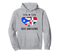 Medio Puerto Rico Medio Dominicano Bandera Boricua Domis PR RD Sudadera con Capucha