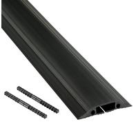 Medio Resistente Suelo Cable Protector, Individual Canal, 1.8m, Negro -