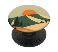Medio Siglo Montaña Puesta del Sol Paisaje PopSockets PopGrip Adhesivo