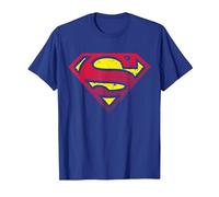 Medio Tono con Logotipo de Superman DC Camiseta, Hombre, Azul Real, S