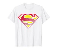 Medio Tono con Logotipo de Superman DC Camiseta, Hombre, Blanco, 5XL