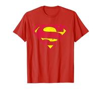 Medio Tono con Logotipo de Superman DC Camiseta, Hombre, Rojo, XXL
