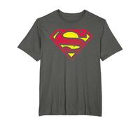 Medio Tono con Logotipo de Superman DC Camiseta, Hombre Tallas Grandes, Asfalto, 4X Alto