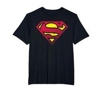 Medio Tono con Logotipo de Superman DC Camiseta, Hombre Tallas Grandes, Negro, 4X Alto