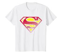 Medio Tono con Logotipo de Superman DC Camiseta, Niños, Blanco, 4 años