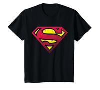 Medio Tono con Logotipo de Superman DC Camiseta, Niños, Negro, 4 años