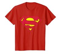 Medio Tono con Logotipo de Superman DC Camiseta, Niños, Rojo, 2 años
