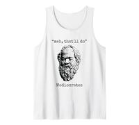 Mediócrates: Meh, eso hará - Lazy Greek Logic Sloth Wisdom Camiseta sin Mangas