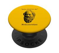 Mediócrates: Meh, eso hará - Lazy Greek Logic Sloth Wisdom PopSockets PopGrip Adhesivo