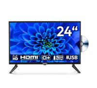 MEDION 59,9 cm (24 Pulgadas) TV Full HD (Reproductor DVD Integrado, Ideal para Camping, Caravana, camión, jardín, Adaptador Coche 12V, Triple Sintonizador, HDMI, USB), MD 824001