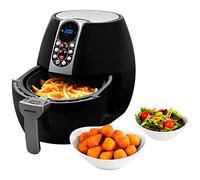 MEDION Air Fryer E10 S (Freidora sin aceite de aire caliente, 4 L, 1500 W, 8 programas automáticos, regulación de temperatura y tiempo, pequeño y fácil de usar, MD17320) negro