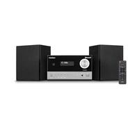 MEDION E64088 Sistema Compacto Micro Audio System (Dab+, Reproductor CD, PLL Radio FM, Bluetooth, conexión USB, Temporizador de Apagado, MP3, Pantalla LCD con indicación de 12/24 Horas)