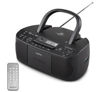 MEDION E65010 Radio estéreo (Reproductor de CD, Casete, conexión USB, Entrada de Audio AUX, reproducción de MP3, Radio FM PLL, Memoria de 40 emisoras, Funcionamiento con Pilas