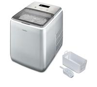MEDION Fabricador de cubitos de hielo (tamaño de cubitos pequeño y grande, depósito de agua de 2,6 litros, tiempo de producción corto aprox. 10 minutos, cubitos de hielo cristalinos, autolimpiante