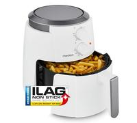 MEDION Freidora de aire caliente P30 L (4,7 litros, freidora de aire, 1500 vatios, fácil manejo, freír sin aceite, temporizador de 60 minutos, hasta 200° C, revestimiento antiadherente, MD13020)