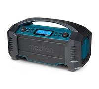 MEDION Life Radio de Obra (E66050), Radio Dab+/Bluetooth para Camping o jardín, Radio portátil con protección IP54 contra Salpicaduras y Polvo y 7 ajustes de Sonido, Radio con batería Recargable