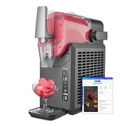 MEDION Máquina de granizados (capacidad de 2,6 L, depósito de 1,9 L, slush maker para bebidas, 5 modos, 30-60 min de preparación, con compresor), MD12090, plata