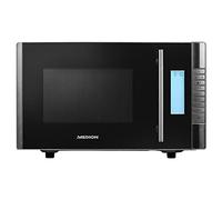 MEDION Microondas con grill (2 en 1, 20 L, 800 W, 1000 W grill, 8 programas automáticos, temporizador, fácil de usar y limpiar, MD 14482) plata/negro