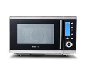 MEDION Microondas MD 15501 4 en 1, microondas con grill de 25 L de espacio interior de cocción y 10 programas automáticos, combinación de microondas, horno y doble grill
