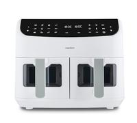 MEDION P20 XXL Freidora de aire con doble cámara (8,7 L, Airfryer, 2.600 W, 10 programas automáticos, 2 cajones, ventana de visión, Dual Cook & Sync Finish) mate