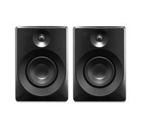 MEDION P61925 Altavoz de estantería (Activo y pasivo, Carcasa de Madera, Sistema de 2 vías, Bluetooth5.0, Tweeter y Subwoofer Integrados, botón Giratorio, Entrada óptica SPDIF, Line In RCA