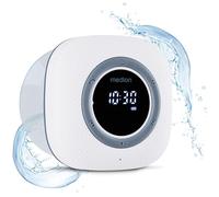 MEDION P66096 Radio de Ducha con Bluetooth (Radio de baño, Radio FM, Ventosa, Pantalla LED, Impermeable IPX6, batería Recargable integrada, MD43884) Blanco
