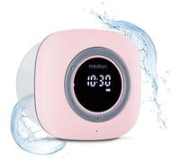 MEDION P66096 Radio de Ducha con Bluetooth (Radio de baño, Radio FM, Ventosa, Pantalla LED, Impermeable IPX6, batería Recargable integrada, MD43884) Rosa