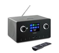 MEDION P85444 Radio por Internet 2.1 con subwoofer (Dab+, Radio, Spotify Connect, WLAN, Bluetooth, Streaming, USB, AUX, Despertador, función de repetición, Temporizador de Apagado) Titanio
