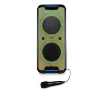 MEDION PX-1 Plus Altavoz para Fiestas (batería, con micrófono, Altavoz Bluetooth portátil, Caja Musical, Luces, Karaoke, 2 entradas Micro, AUX, USB)