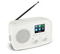 MEDION Radio por Internet con Dab+ IRE-1 (Dab+, Wi-Fi, FM, Bluetooth, protección contra Salpicaduras, Antena telescópica, Spotify Connect, Alarma, dimmer) Blanco
