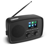 MEDION Radio por Internet con Dab+ IRE-1 (Dab+, Wi-Fi, FM, Bluetooth, protección contra Salpicaduras, Antena telescópica, Spotify Connect, Alarma, dimmer) Negro