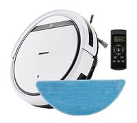 MEDION Robot Aspirador con función de fregado E32 SW (Modelo 2021, 120 min. de Funcionamiento, Robot Aspirador 2en1 para Suelos y baldosas, optimizado para la alergia al Pelo de Mascotas