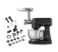 MEDION Robot de cocina con picadora (800 vatios, motor de corriente continua, recipiente de acero inoxidable de 4,6 litros, ahorro de energía, ultrasilencioso, pantalla táctil con sensor digital