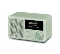 MEDION S66822 Radio Dab+ Mini portátil con Bluetooth (batería hasta 6,5 h, Compacto, Pantalla a Color Regulable, Antena telescópica, Temporizador, Alarma, Snooze, AUX, USB-C), Verde