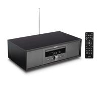 MEDION Sistema de Audio Todo-en-Uno P64145 (Dab+, CD, MP3, Radio FM PLL, USB, Sistema Compacto, diseño Elegante, función de Alarma, Temporizador de Apagado) Antracita