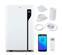MEDION Smart Aire Acondicionado Portátil P1200 (12000 BTU, 3 en 1, Refrigeración, Deshumidificación, Ventilador, hasta 36 m², Kit de Ventana, Modo Nocturno, WiFi, App, Mando a Distancia, MD 37734)