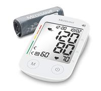 Medisana BU 535 Voice Tensiómetro de brazo, medición precisa de la presión arterial y el pulso con función de memoria y salida de voz, escala de semáforo, visualización de latidos irregulares