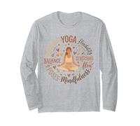 Meditación Afirmación Tipografía Palabra Arte Fitness Yoga Manga Larga