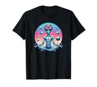 Meditación Alienígena Diseño Cósmico Entusiastas del Yoga Camiseta
