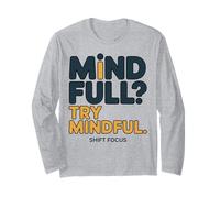 Meditación Consciente Diseño Cerebro Yoga Yogi Mindfulness Manga Larga