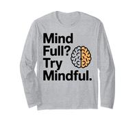 Meditación Consciente Diseño Cerebro Yoga Yogi Mindfulness Manga Larga