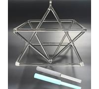 Meditación curativa de sonido Mokaba Merkaba, pirámide de canto de cristal de cuarzo, instrumento musical curativo, terapia de sonido, meditación y yoga (5 pulgadas)