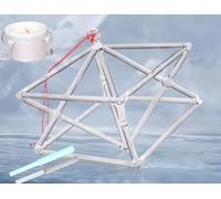 Meditación curativa de sonido, pirámide de cristal de cuarzo Mokaba Merkaba, para meditación curativa, curación con sonido, regalo para oración (7 pulgadas + bolsa)